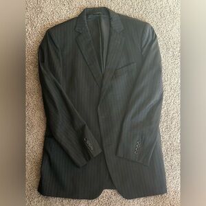 Black Brooks Brothers pinstripe suit jacket